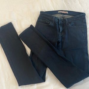 J Brand waxed denim skinny jeans